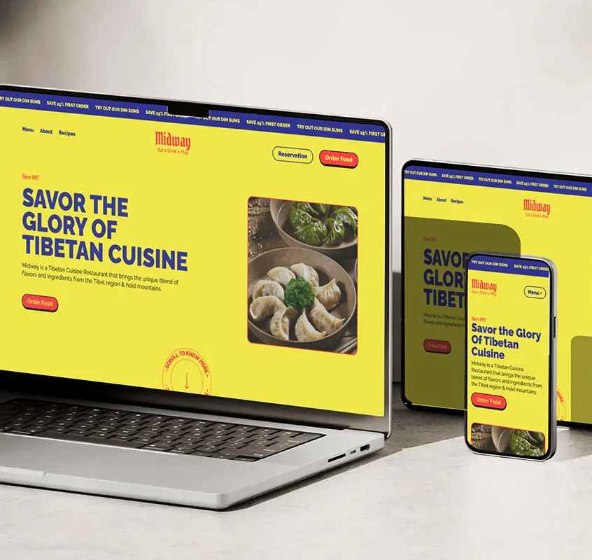 Main mockup of project Viceral Studios 